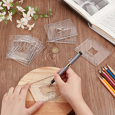 Transparent Acrylic Templates AJEW-WH0475-52B-1