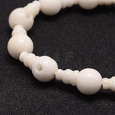 Natural Jade 3-Hole Guru Bead Strands G-K149-37-1