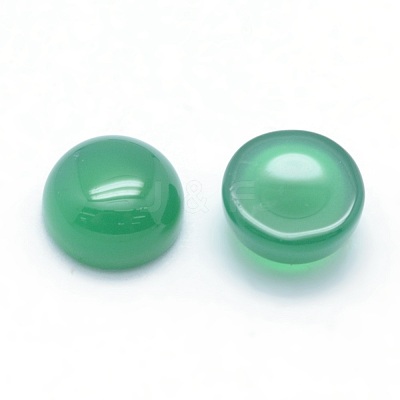 Natural Green Onyx Agate Cabochons X-G-P393-R05-8MM-1