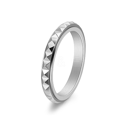 Rotatable Version Korean StyleRotatable Stainless Steel Finger Ring for Men's PW-WGAB2A4-06-1