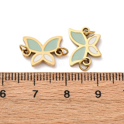 304 Stainless Steel Enamel Connector Charms STAS-U061-24G-A-1