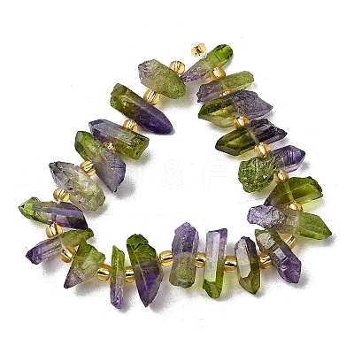 Electroplated Natural Quartz Crystal Beads Strands G-F800-D10-1