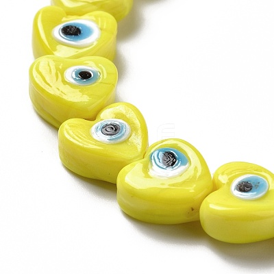 Handmade Evil Eye Lampwork Beads Strands LAMP-E023-07B-04-1