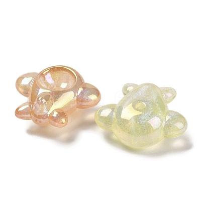 Airplane UV Plating Luminous Rainbow Iridescent Acrylic Beads LACR-R001-06A-1