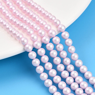 Baking Paint Pearlized Glass Pearl Bead Strands HY-N002-5mm-C03-1