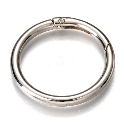 Zinc Alloy Spring Gate Rings PALLOY-C100-01P-07-1