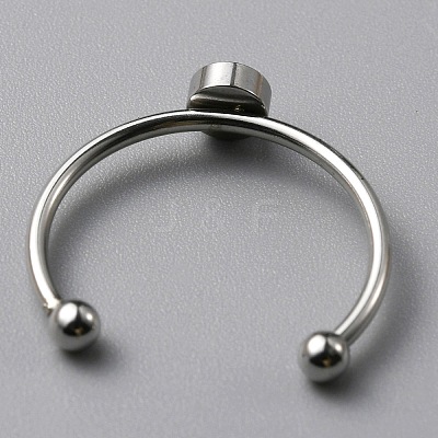 304 Stainless Steel Cuff Ring Components FIND-WH0129-74A-P-1