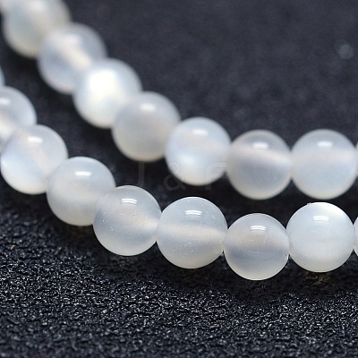 Natural White Moonstone Beads Strands X-G-P342-02A-4mm-AA-1