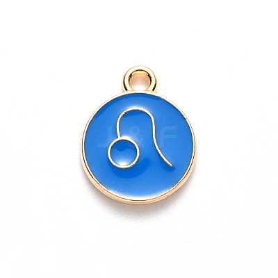 Alloy Enamel Pendants X-ENAM-S124-01A-02G-1