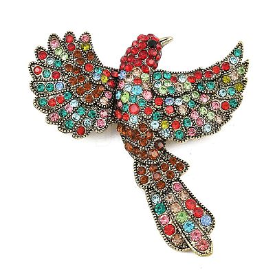 Alloy Rhinestone Lapel Pin Brooches for Backpack Clothes RB-CBA2419-02G-01-1