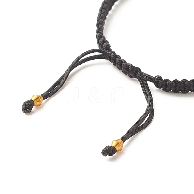 Alloy Anchor Braided Bead Bracelet BJEW-JB07845-1