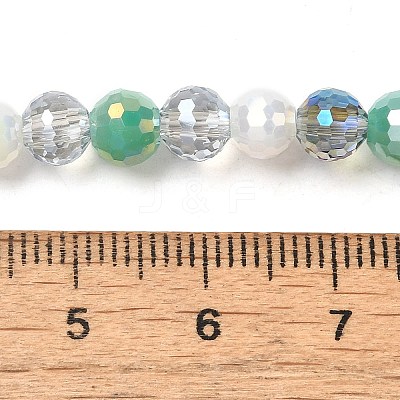 Electroplate Glass Beads Strands X-EGLA-C007-01D-1