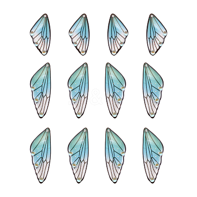 Transparent Resin Crystal AB Rhinestone Pendants Set RESI-TAC0002-46C-1