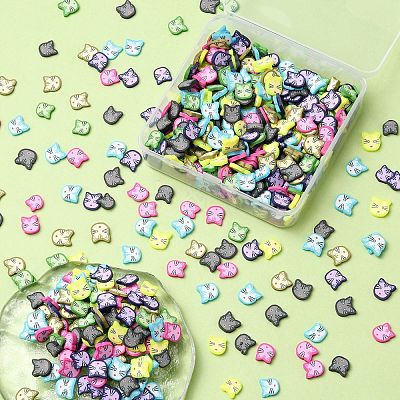 105g 7 Colors Handmade Polymer Clay Cabochons CLAY-CJ0001-65-1