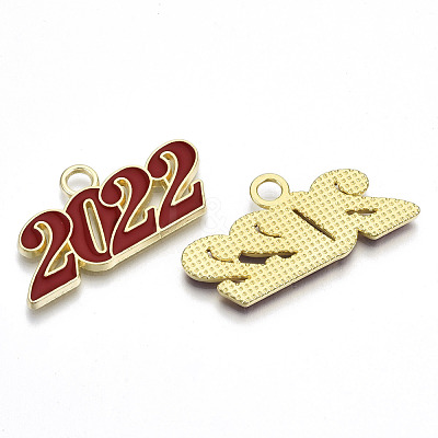 Alloy Enamel Pendants PALLOY-N160-001-03G-RS-1