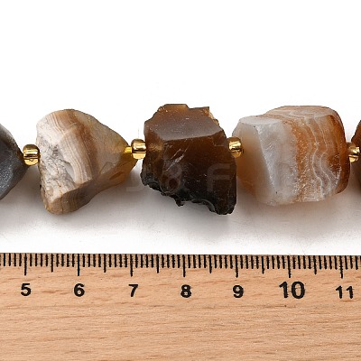 Raw Rough Natural Grey Agate Beads Strands G-Z087-B20-1