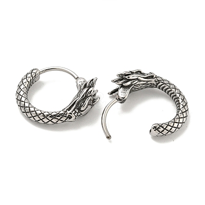 316 Surgical Stainless Steel Hoop Earrings EJEW-D096-13E-AS-1