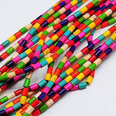Synthetic Turquoise Beads Strands TURQ-G120-5x9mm-11-1