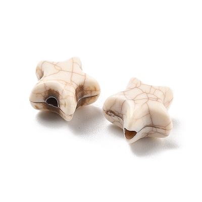 Crackle Opaque Acrylic Beads OACR-Z026-06A-1