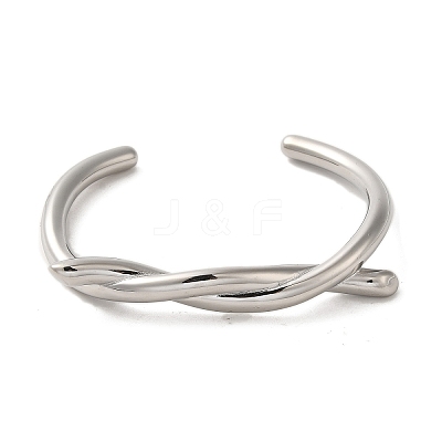 Non-Tarnish 304 Stainless Steel Wire Wrap Cuff Bangles BJEW-Q773-06C-P-1