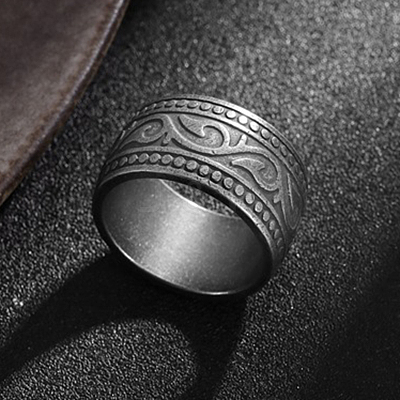 304 Stainless Steel Totem Finger Rings for Men WGDF4AB-72-1