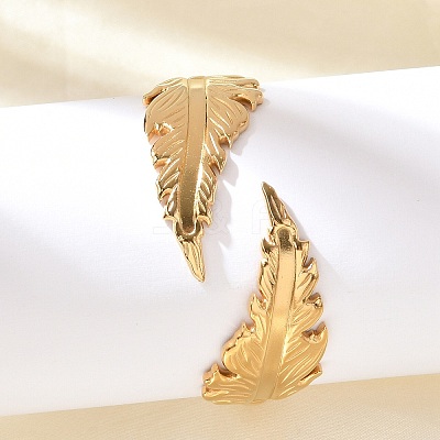 304 Stainless Steel Cuff Bangles for Women BJEW-B120-07G-01-1