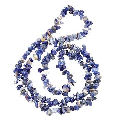3 Strand Natural Sodalite Beads Strands G-BC0001-26-1