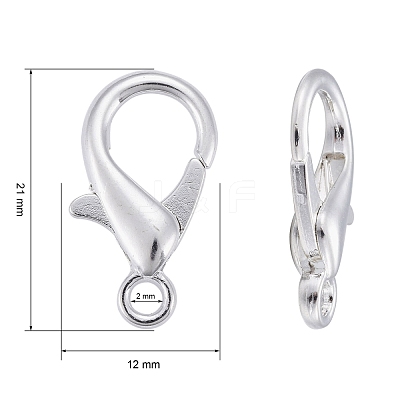 Zinc Alloy Lobster Claw Clasps X-E107-S-1