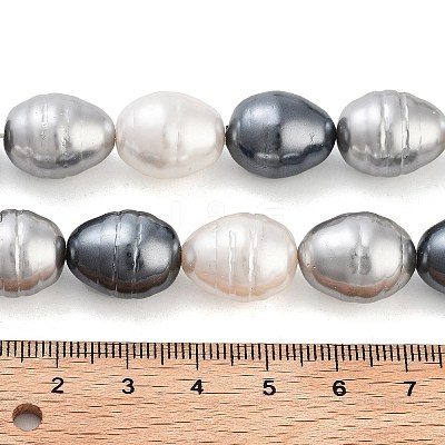 Electroplated Shell Pearl Beads Strands BSHE-H110-01-04-1