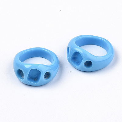 Opaque Resin Finger Rings RJEW-N033-008-A01-1