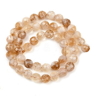 Heated Natural Citrine Beads Strands G-D359-A01-6mm-1