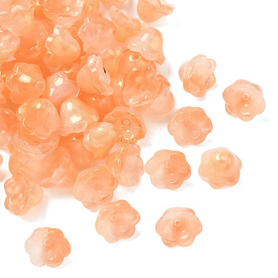 Transparent Glass Beads Caps X1-GLAA-B028-01D-1