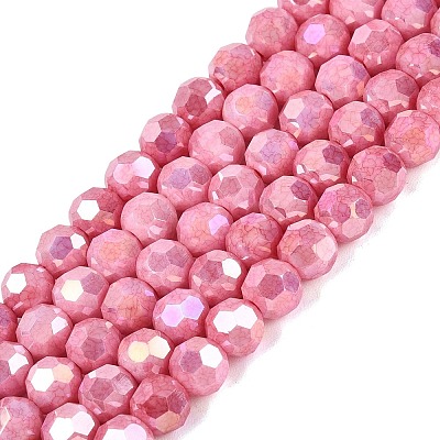 Anti-Tarnish Electroplate Glass Beads Strands EGLA-T021-6mm-15-13-1