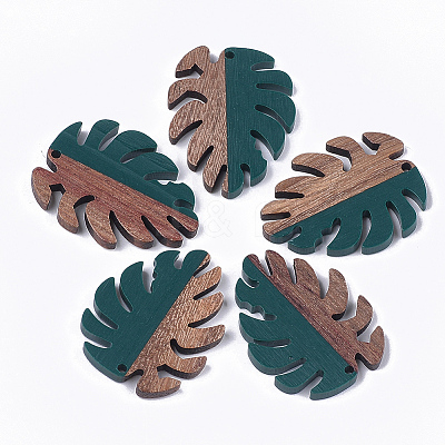 Resin & Walnut Wood Pendants X-RESI-S358-57F-1