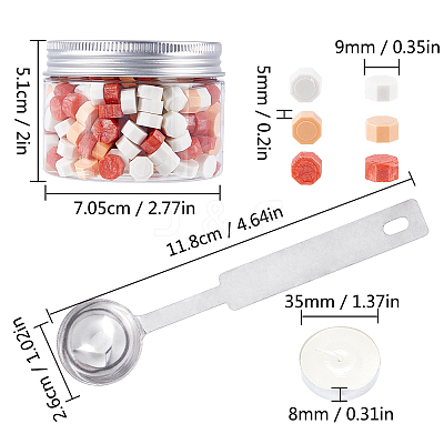 Sealing Wax Particles Kits for Retro Seal Stamp DIY-CP0003-50V-1
