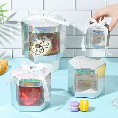 Hexagon Laser Window Paper Gift Boxes CON-FZC0002-001B-02-1
