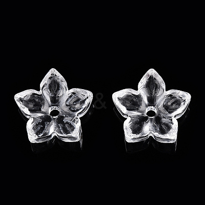 Transparent Glass Bead Caps GLAA-N001-07-1