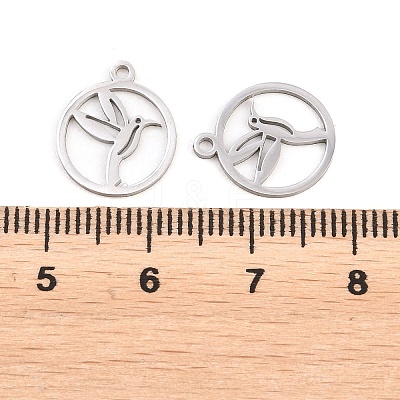 304 Stainless Steel Charms STAS-E521-07P-01-1