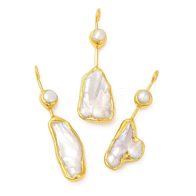 Golden Plated Brass Big Pendants KK-M251-08G-1