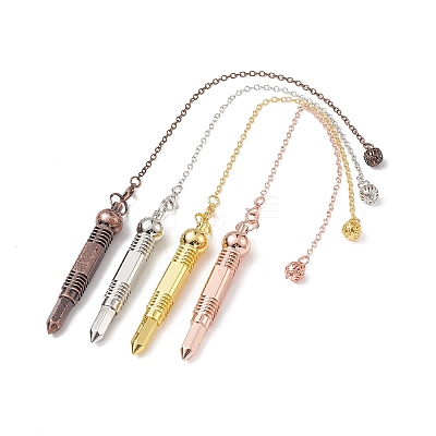 Brass Bullet Dowsing Pendulum Pendants HJEW-G020-02-1