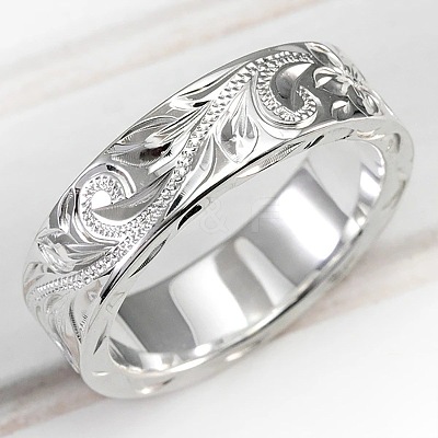 Sculptured Vine Pattern Brass Finger Rings for Women FS-WGD177A-04-1