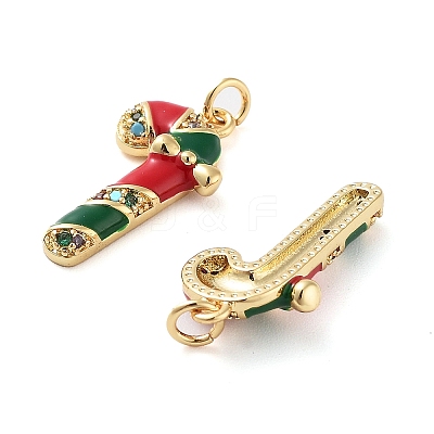 Christmas Theme Rack Plating Brass Pendants KK-M280-11H-G-1