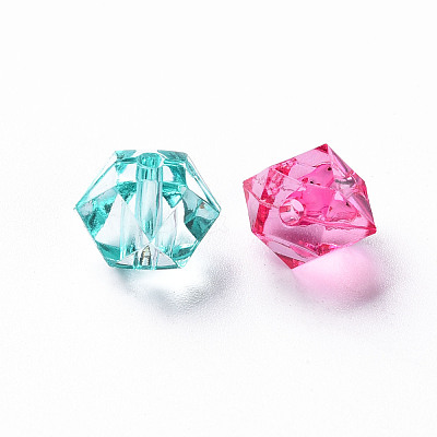 Transparent Acrylic Beads TACR-S154-15B-1