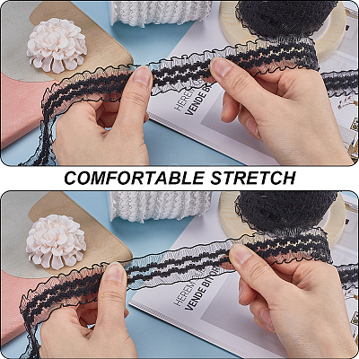 1 Roll Knitted Fish Line Nylon Elastic Lace Trim OCOR-GF0003-72B-1