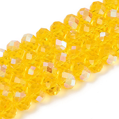 Electroplate Glass Beads Strands EGLA-A034-T10mm-L30-1