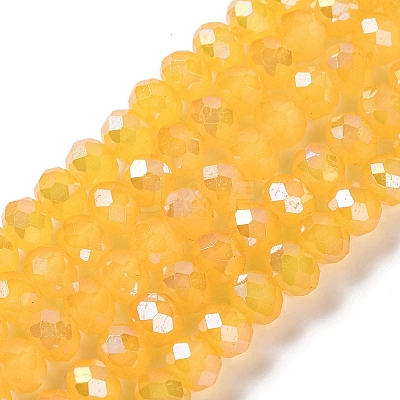 Baking Electroplate Glass Beads Strands DGLA-A039-J6MM-B13-1