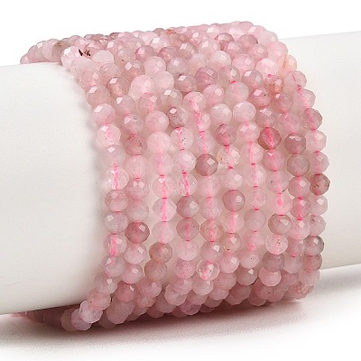 Natural Purple Madagascar Rose Quartz Beads Strands G-P615-A-3mm-01-1