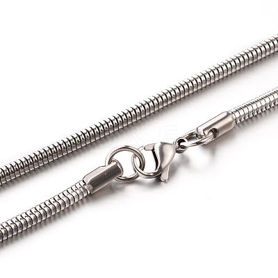 Tarnish Resistant 304 Stainless Steel Snake Chain Necklaces LS-STAS-M174-005P-3.2B-1
