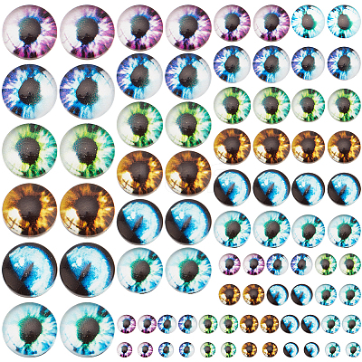 114Pcs 42 Styles Glass Cabochons GLAA-PH0002-91-1