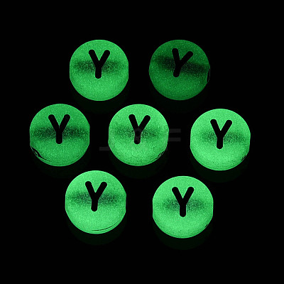 Luminous Frosted Acrylic Beads FACR-T008-02Y-1